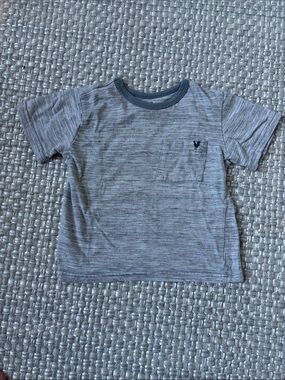 Blue Rooster Collection Grey Heather Pocket Tee with Dark Trim